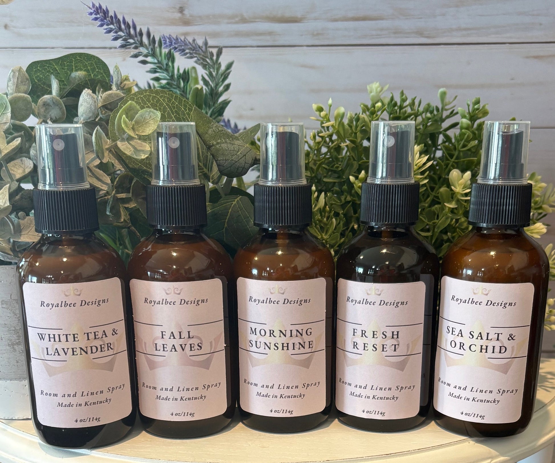 set of 5 room sprays sold by Royalbee Designs