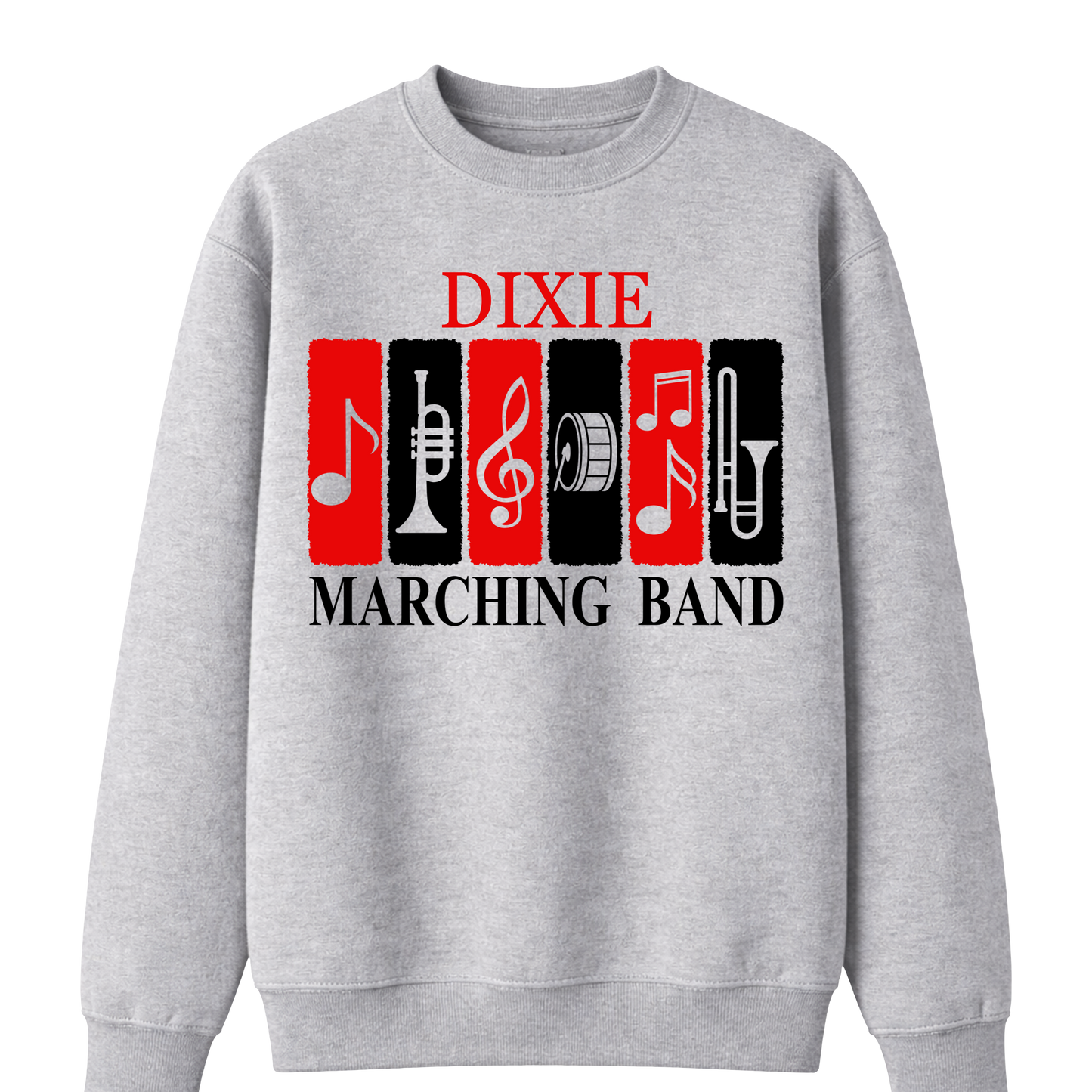 Dixie Marching Band Instrument Logo