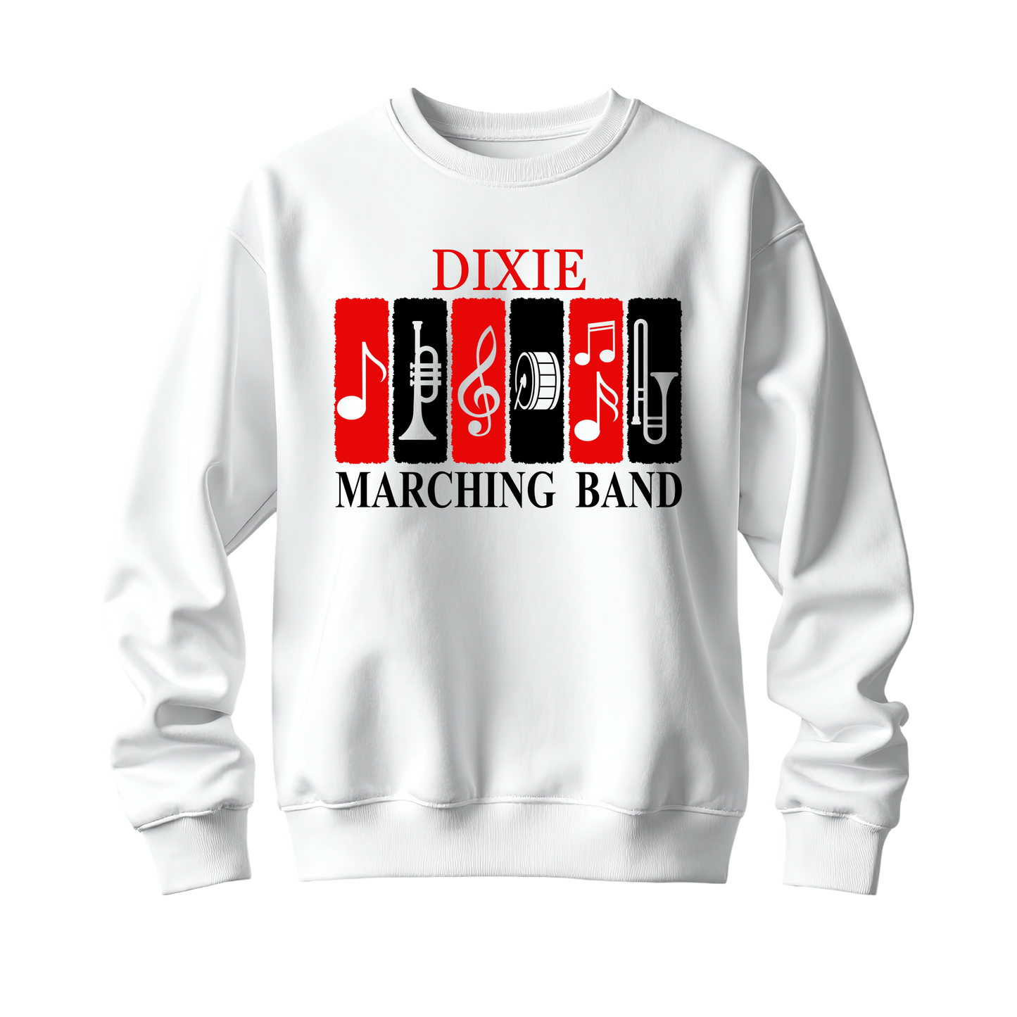 Dixie Marching Band Instrument Logo