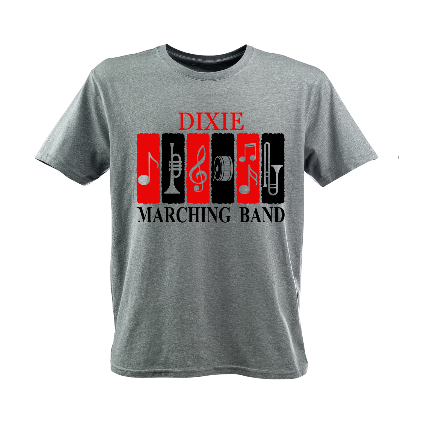 Dixie Marching Band Instrument Logo