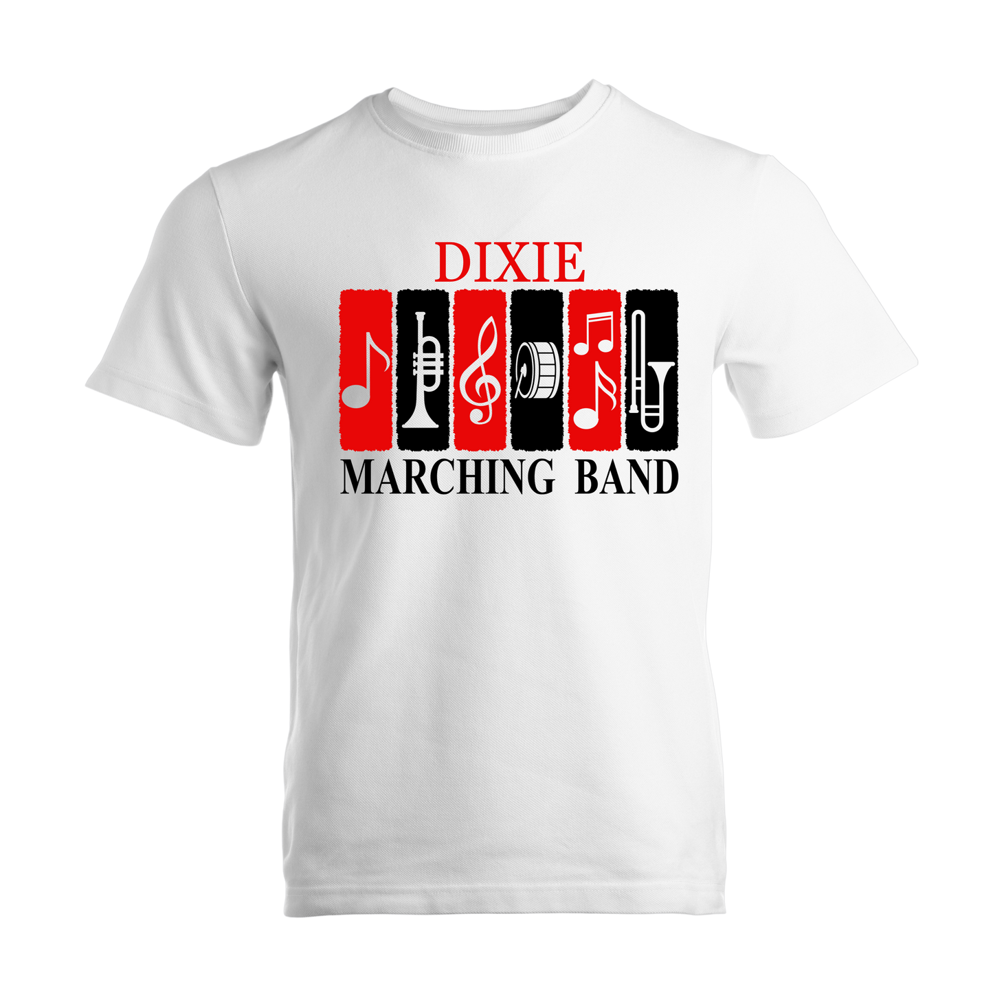 Dixie Marching Band Instrument Logo