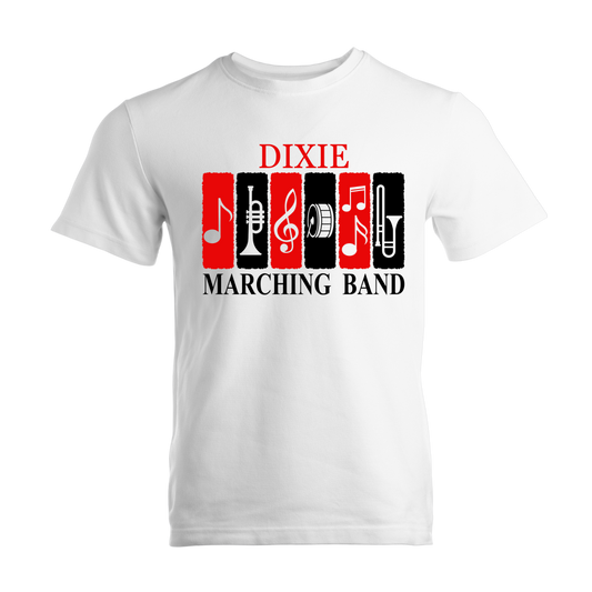 Dixie Marching Band Instrument Logo